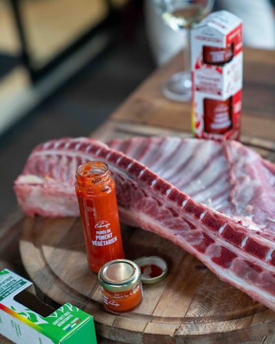 Carré d'Agneau Mariné à la Purée de Piment