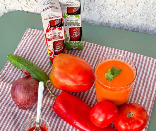 Gaspacho Épicé avec Purée de Piment 🌶️🍅
