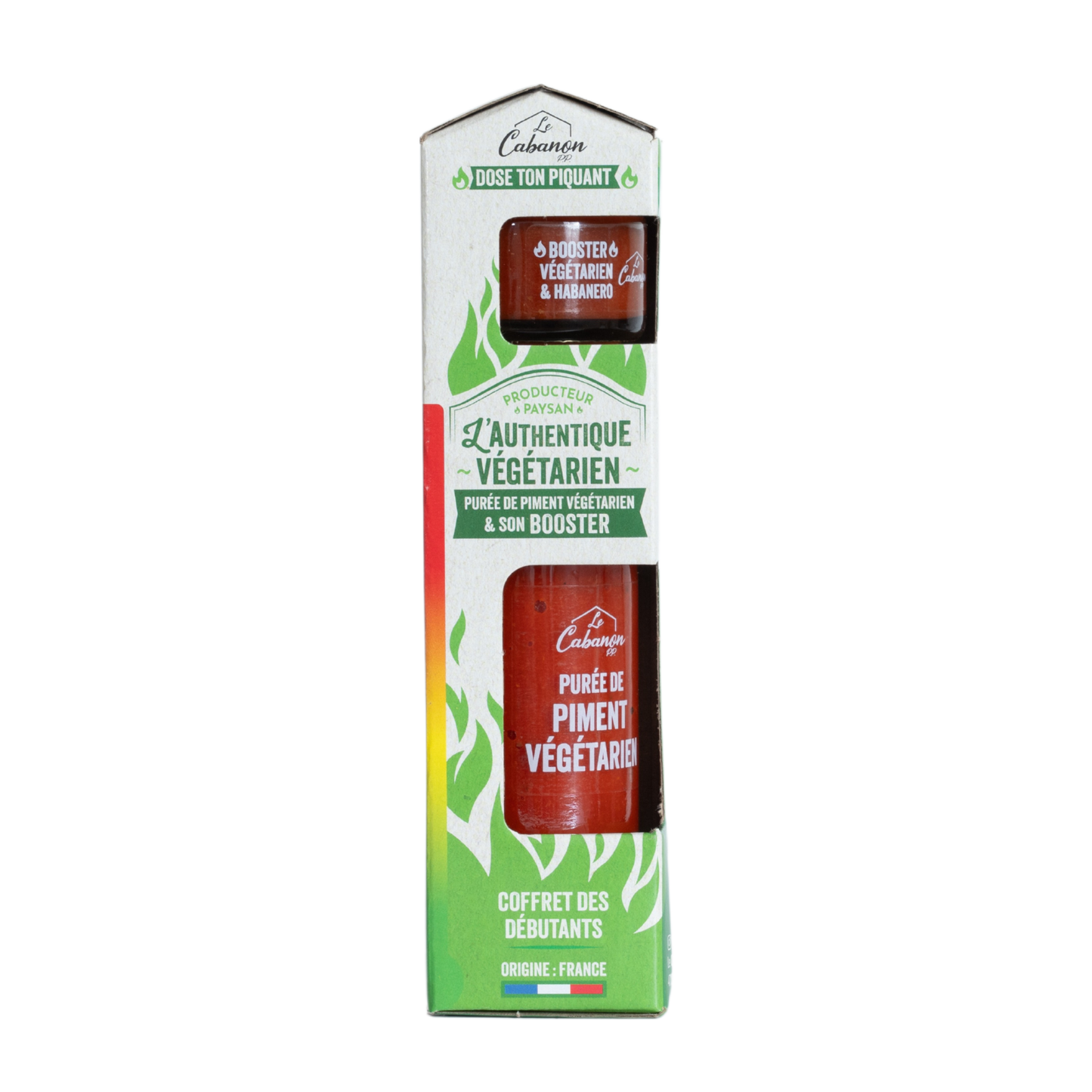 Purée de piment végétarien et son booster - L'authentique Végétarien - Coffret des débutants - Le Cabanon