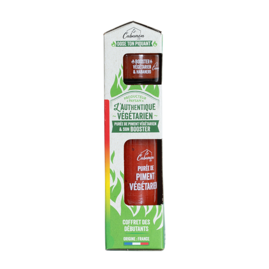 Coffret des Debutants L'Authentique Vegetarien avec booster Vegetarien et Habanero, puree de piment L'Atelier Cabanon, produit en France