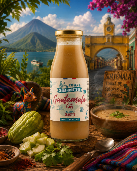 Soupe Guatemala City - Chayotte, decor Antigua, gamme Paysan et Globe-Trotteur de L'Atelier Cabanon