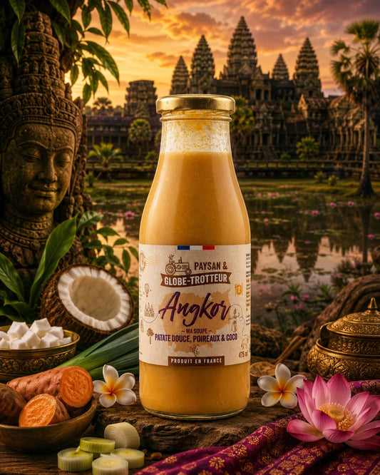 Soupe Angkor - Patate douce, poireaux et coco
